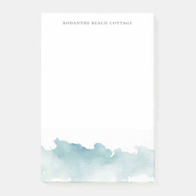 Modern Watercolor waves  Notepad (Front)
