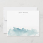 Modern Watercolor waves Stationery flat 