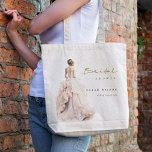 Modern Watercolor Wedding Gown Bridal Shower Tote Bag<br><div class="desc">If you need any further customisation please feel free to message me on yellowfebstudio@gmail.com.</div>