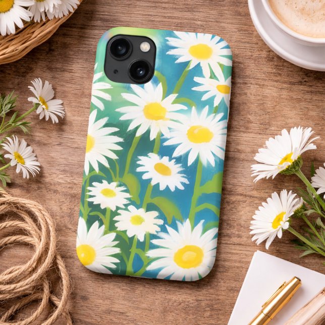 Modern Watercolor Wild Daisies Case-Mate iPhone Case (Creator Uploaded)