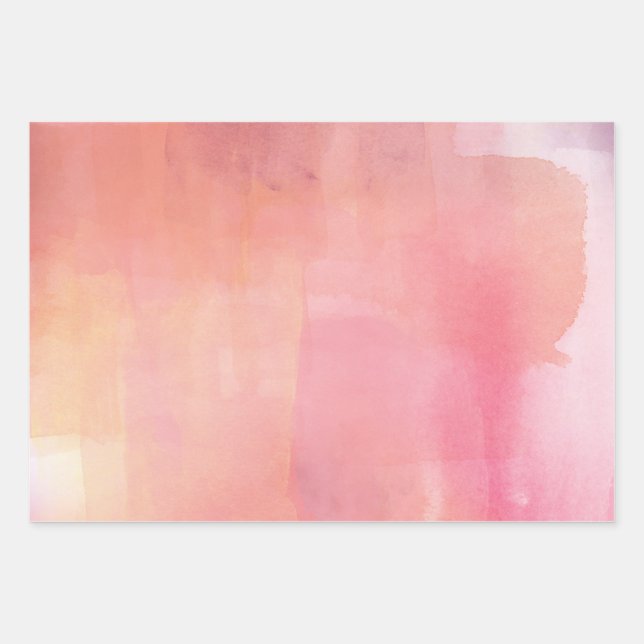 Modern Watercolor Wrapping Paper Sheet (Front)