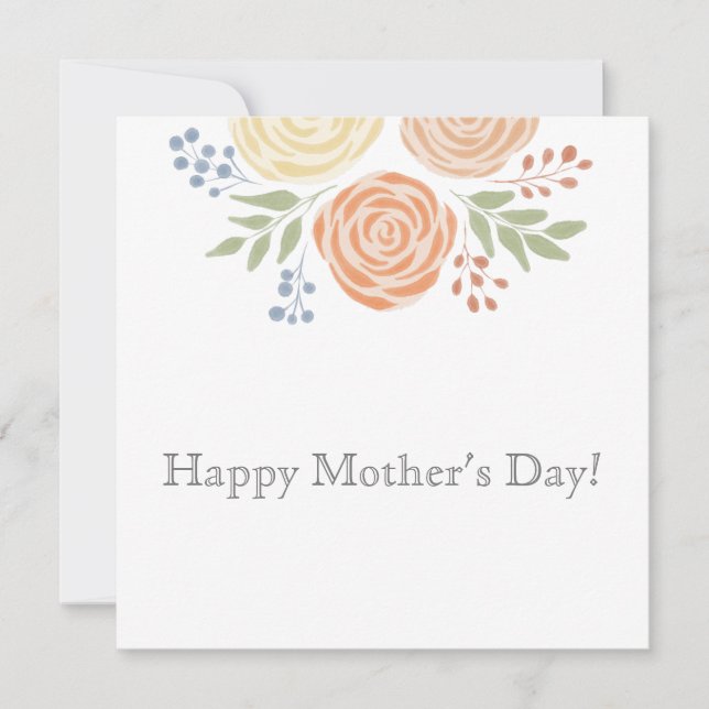 Modern Watercolor Yellow Floral Mother’s Day (Front)