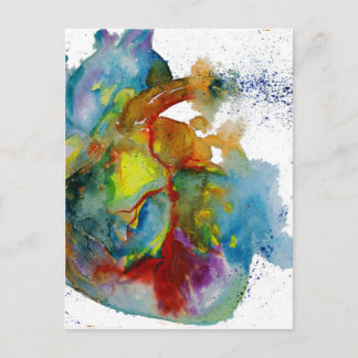Modern Watercolour Anatomical Heart Postcard