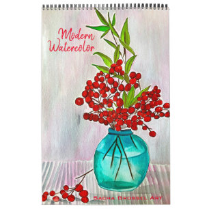 Modern Watercolour Art calendar by Sacha Grossel