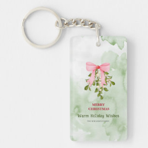 Modern Watercolour Christmas Key Ring