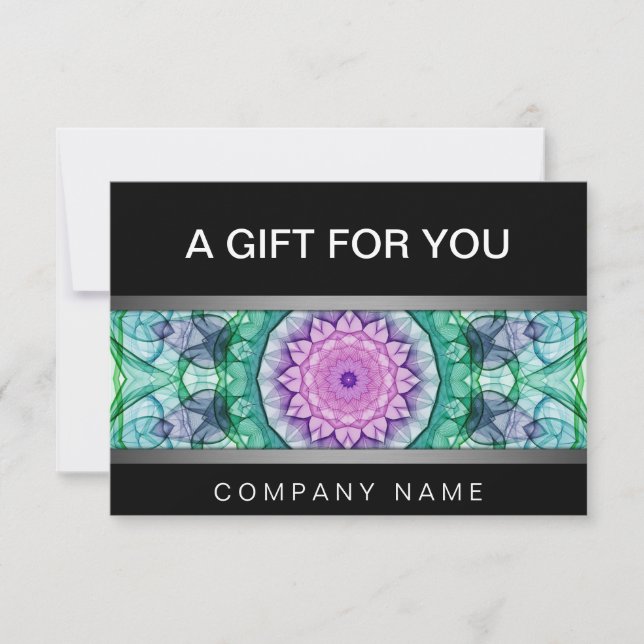 Modern Waterlily mandala gift certificate (Front)