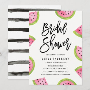 Modern Watermelon Bridal Shower Invitation