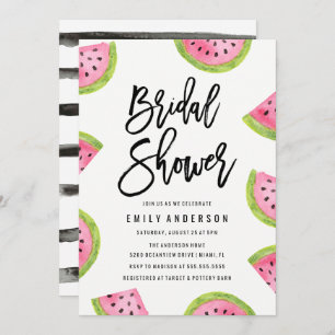 Modern Watermelon Bridal Shower Invitation