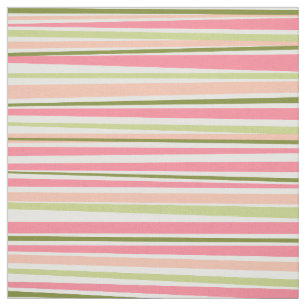 Modern watermelon colours stripes pattern fabric