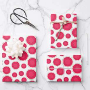 Modern Watermelon Cross-Section Pattern Wrapping Paper Sheet