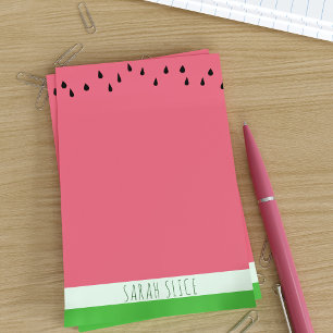 Modern Watermelon Cute Pink 4" x 6" Post it Notes