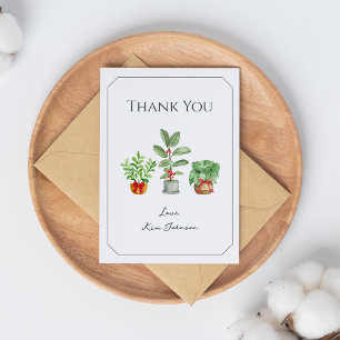 Modern Watrecolor Botanical Thank You Card