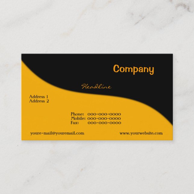 Modern Wave Business Card (Front)
