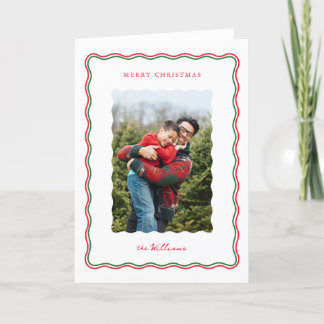 Modern wave folded Holiday Card
