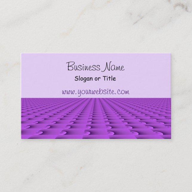 Modern Waves of Purple Design Business Card (Front)