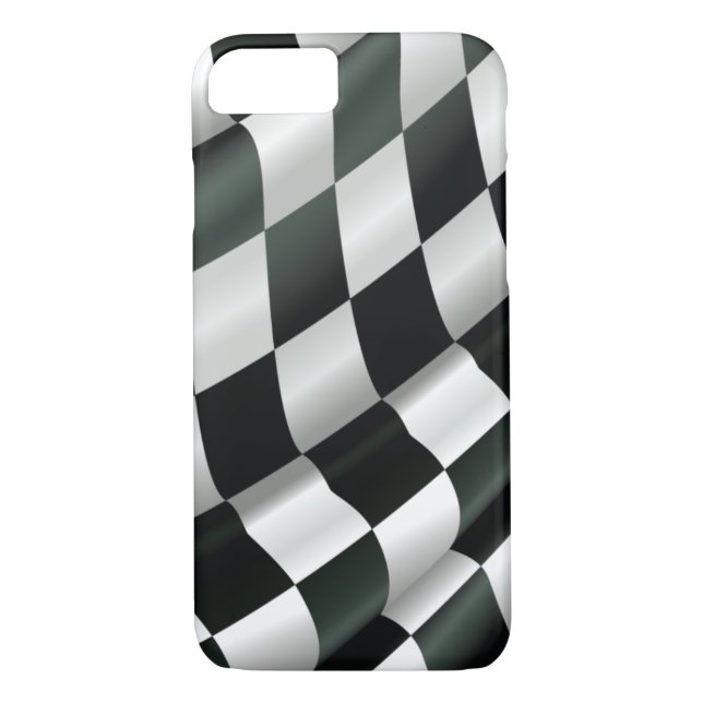 Modern Waving Chequered Flag iPhone 7 Case (Back)