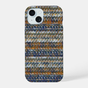 Modern wavy abstract geometric pattern 1288 iPhone 15 case