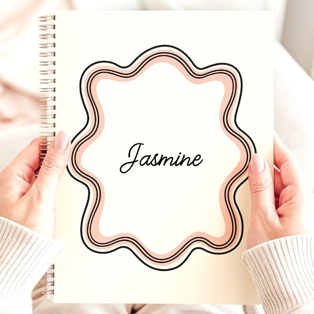 Modern Wavy Scalloped Frame Custom Name Planner (Creator Uploaded)