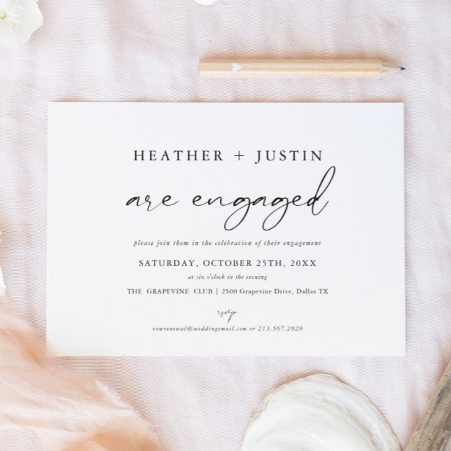 Modern We Are Engaged Engagement Party  Save The Date (Creator Uploaded)
