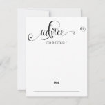 Modern We Do Script Wedding Advice Card<br><div class="desc">Personalise the custom text above. You can find additional coordinating items in our "Modern We Do Script" collection.</div>