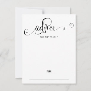 Modern We Do Script Wedding Advice Card