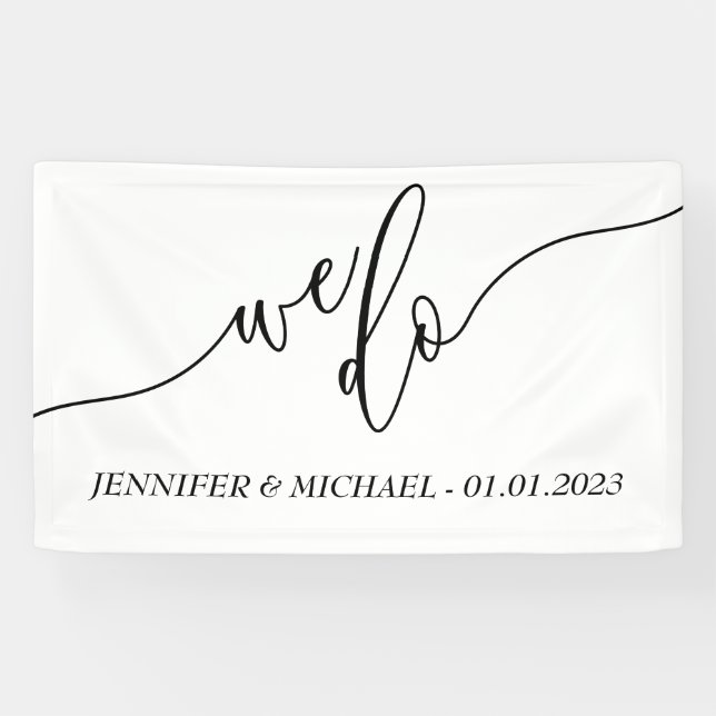 Modern We do script wedding Banner (Horizontal)