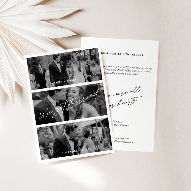 Modern We Got Married Wedding Announcements Card (Modern We Got Married Wedding Announcements Card)