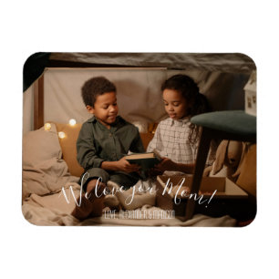 Modern We Love You Mum Photo Magnet