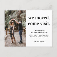 Modern We Moved Come Visit Photo Typography Moving