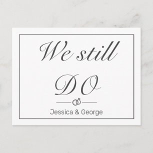 Modern We Still Do Wedding Anniversary Invitation Postcard