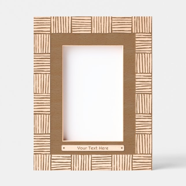 Modern Weave Pattern with text Etched Frames (Front)