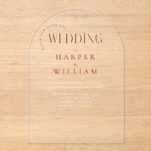 modern wedding acrylic invitations