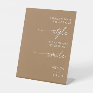 Modern Wedding Assigned Seats Are Not Our Style  Pedestal Sign