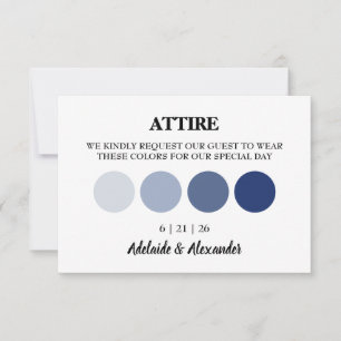 Modern Wedding Attire Dress Code Enclosure Card
