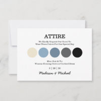 Modern Wedding Attire Dress Code Enclosure Card