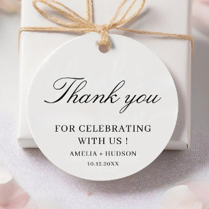 Modern Wedding Bridal Shower Baby Shower Thank You Favour Tags