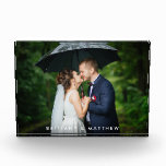 Modern Wedding Bride and Groom Names Photo Block<br><div class="desc">Modern Wedding Bride and Groom Names Photo Block</div>