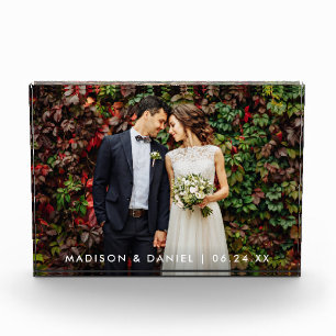 Modern Wedding Bride and Groom Photo Block
