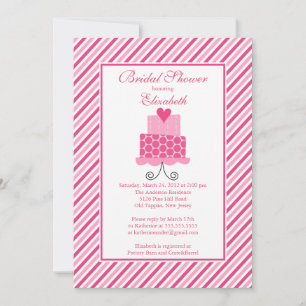 Modern Wedding Cake Bridal Shower Invitation