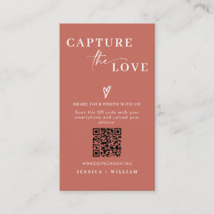 Modern Wedding Capture the love Qr Code Enclosure Card