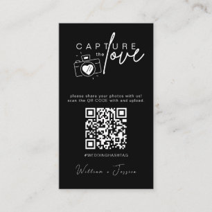 Modern Wedding Capture the love Qr Code Enclosure Card
