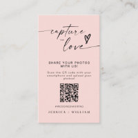 Modern Wedding Capture the love Qr Code
