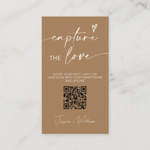 Modern Wedding Capture the love Qr Code Enclosure Card