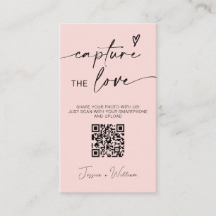 Modern Wedding Capture the love Qr Code Enclosure Card