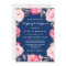 Modern Wedding Celebration Floral Wreath Navy Blue