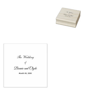 Modern Wedding Ceremony Decorative Rubber Stamp