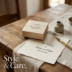 Modern Wedding Ceremony Decorative Rubber Stamp