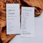 Modern Wedding Ceremony Program Template<br><div class="desc">Walk your loved ones through every step of your ceremony with our Wedding Programs Template. The names of you and your partner swirl at the top of every card with your unforgettable moments. Match your wedding theme perfectly when you customise with endless combinations of colours and fonts!</div>