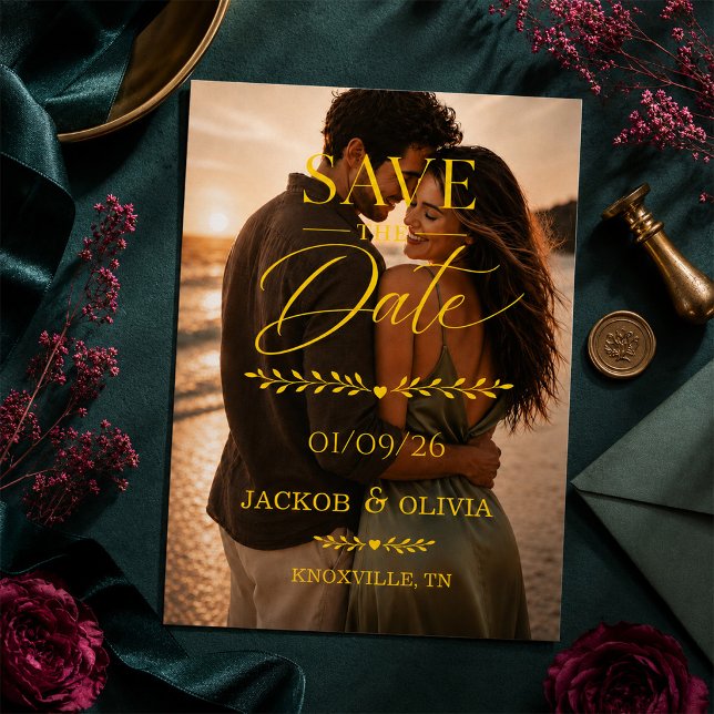 Modern Wedding Date Design Save The Date Magnetic Invitation (modern_wedding_date_design_save_the_date)