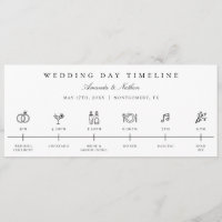 Modern Wedding Day Timeline Icon Itinerary Program